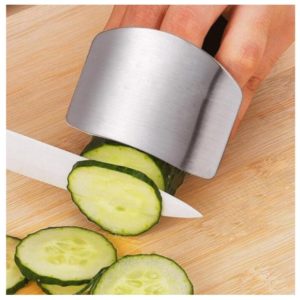 Protetor de dedos em aço inox para cortar legumes verduras carnes alimentos em geral